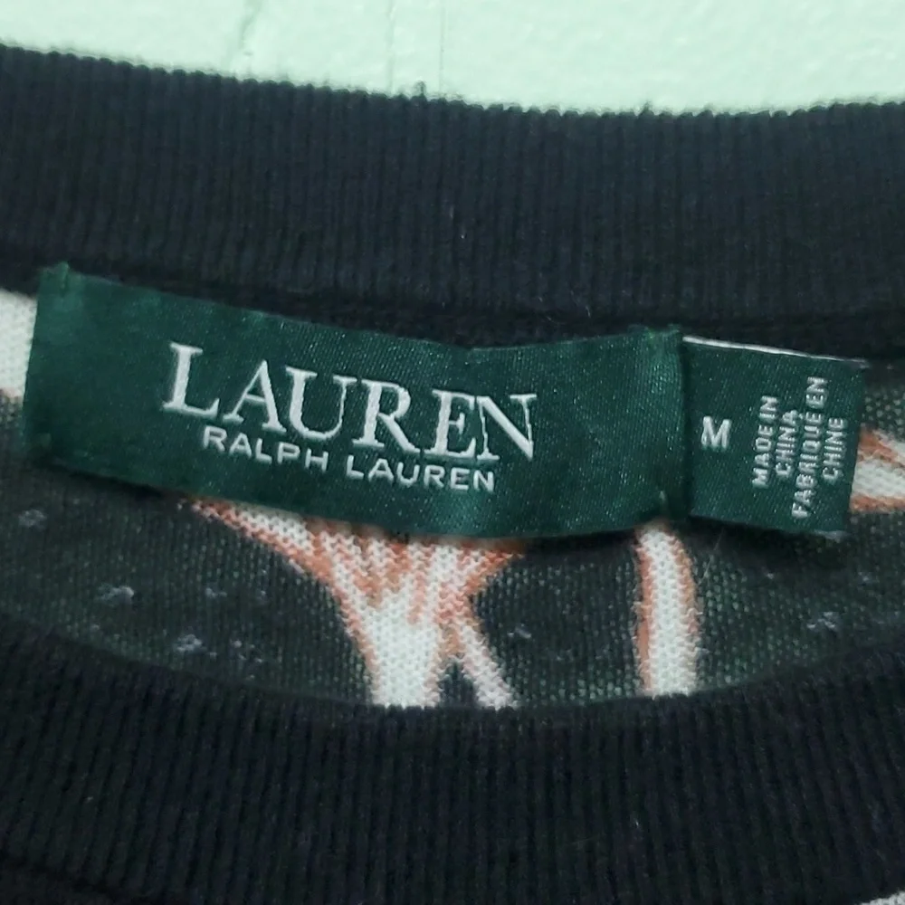 Lauren Ralph Lauren Floral Linen Blend Sweater